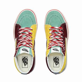 Damske Kotnikove Tenisky Vans Frayed Laces Sk8-Hi Creme De Menthe/Marshmallow VA57AIXMJ